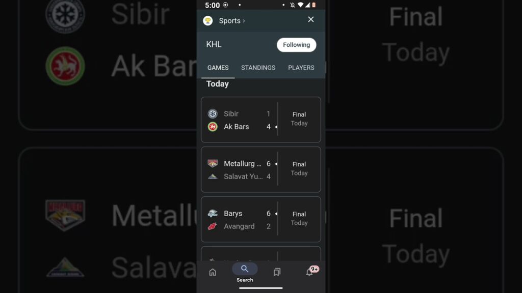 KHL Live Scores: Today’s KHL Hockey Match Results & Schedule