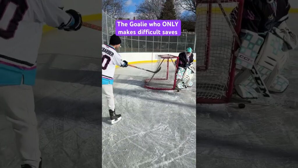 This Goalie is UNREAL! 😂 Only Impossible Saves? #hockey #pavelbarber