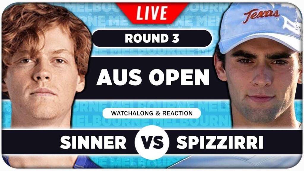 Sinner vs Spizzirri Live: Australian Open 2026 Score, Commentary & Watchalong India