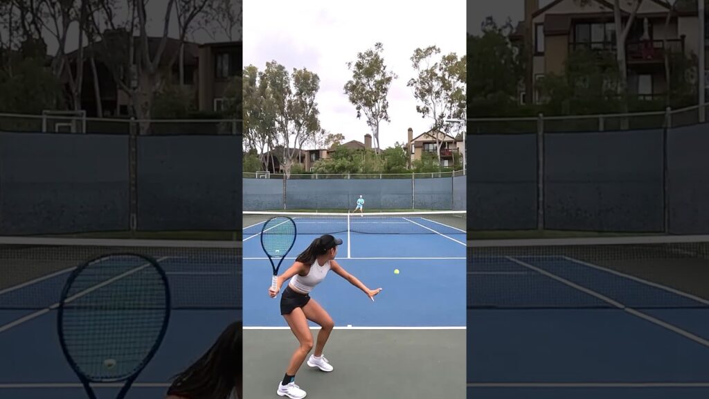 Hard Hitting Tennis: Defeating a D1 College Player! #shorts
