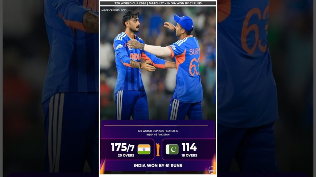 India vs Pakistan ICC T20 World Cup 2026: Bharat Ki Jeet! 🇮🇳🔥 #Shorts Feed