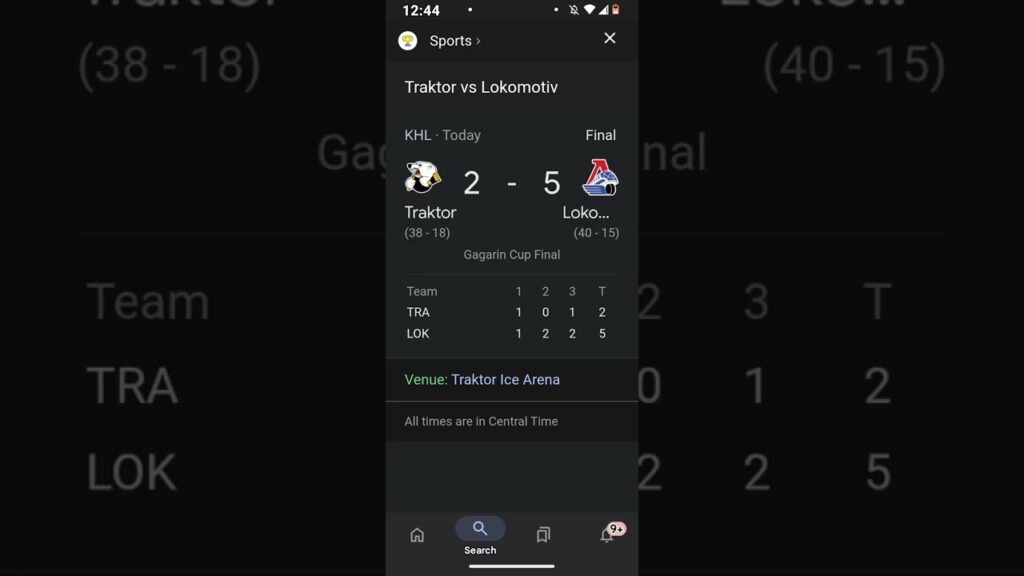 Today’s KHL Hockey Live Scores, Results & Standings #khl