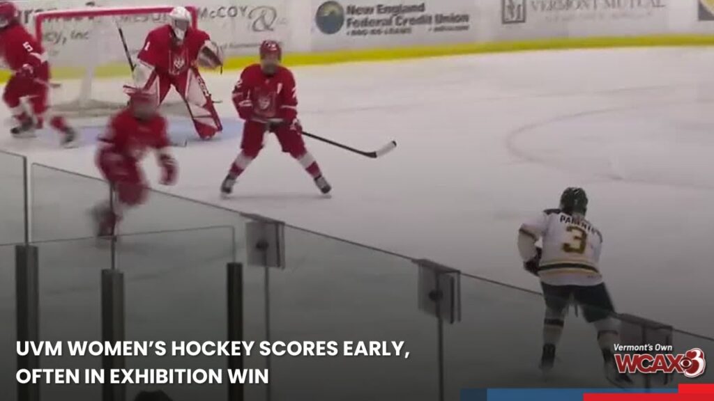 UVM Women’s Ice Hockey Dominates Season Opener with High-Scoring Exhibition Win