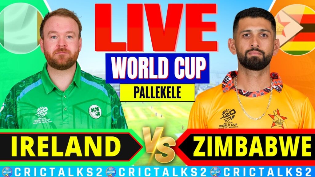 IRE vs ZIM Live Score: Ireland vs Zimbabwe T20 World Cup Live Match & Commentary Today