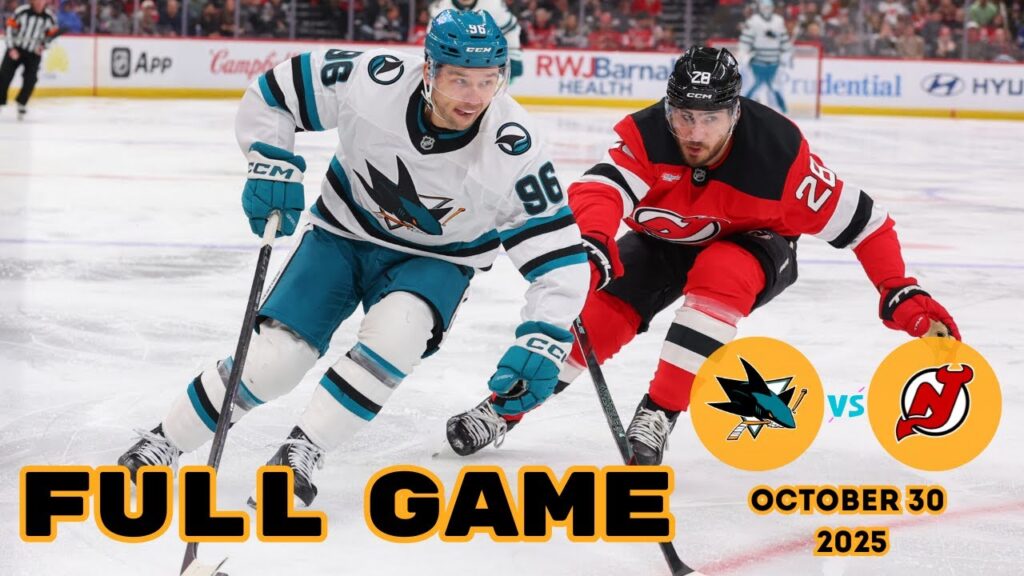 San Jose Sharks vs New Jersey Devils NHL Highlights | 30 Oct 2025 Full Game Update