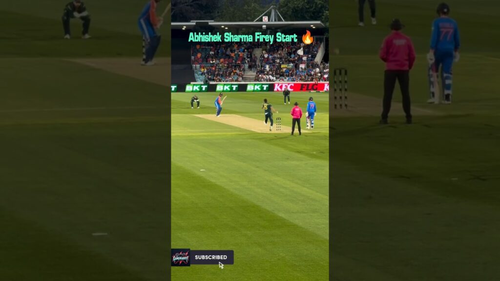 Abhishek Sharma Blasts Quickfire Extra Cover Against Australia: IND vs AUS 1st T20 Highlights