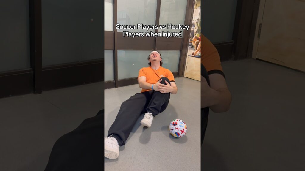 Football vs Hockey Players: Hilarious Injury Reactions! #hockey
