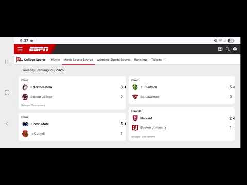 NCAA Women's Ice Hockey Results & Live Scores: Jan 20, 2026 Update