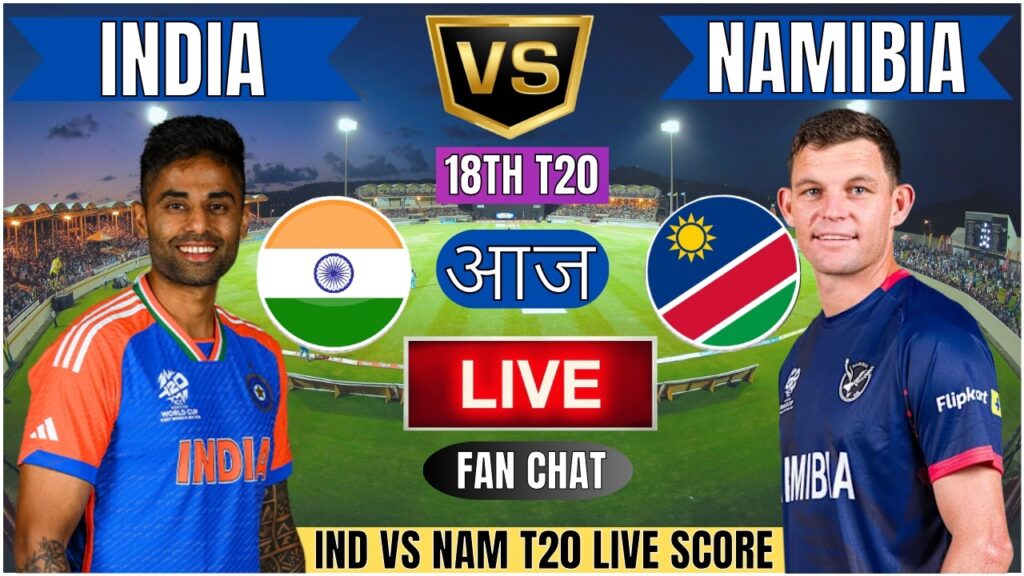 IND vs NAM Live Score: T20 World Cup Match Today | India vs Namibia Live Cricket Streaming