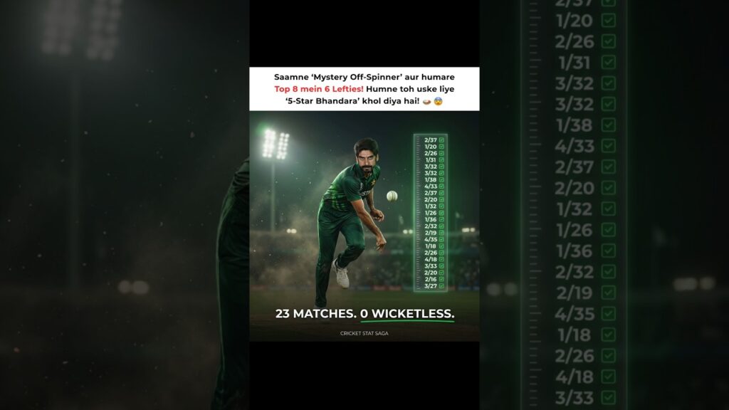 Can Abrar Ahmed Break India's 23-Match Winning Streak? 😱 #IndVsPak