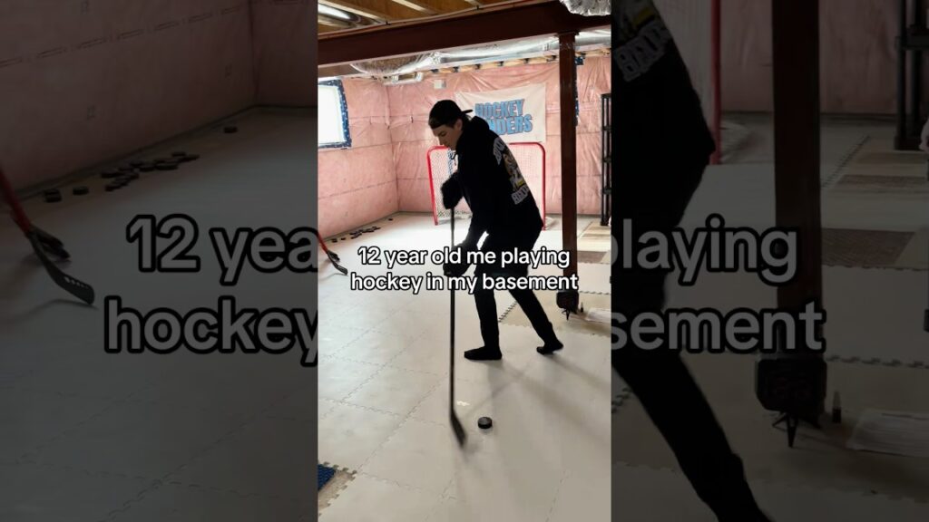 My 12 Year Old Self Playing Hockey at Home! 😂 #hockey #shorts