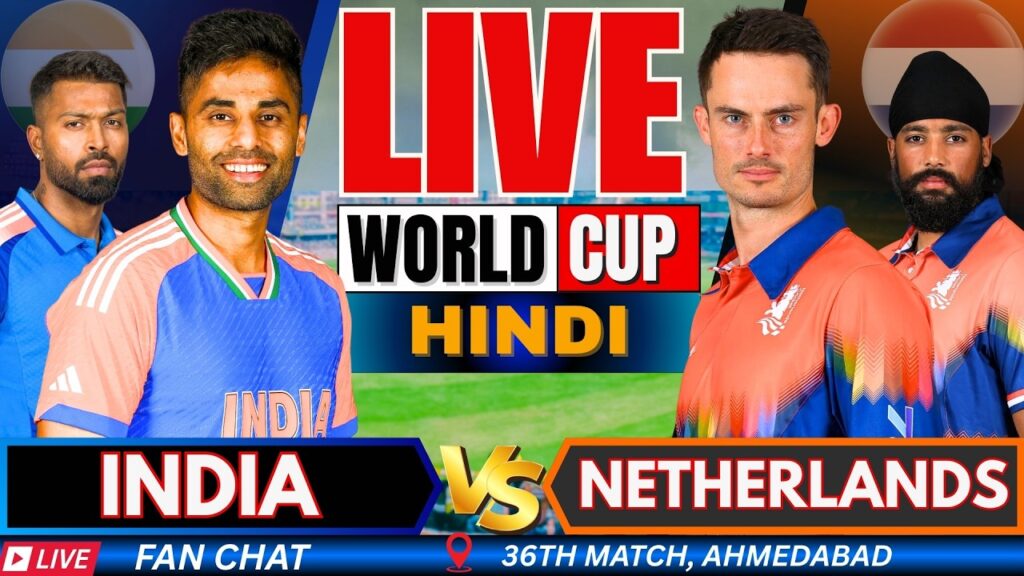 IND vs NED Live Score, T20 World Cup 2024: India vs Netherlands Live Cricket Match Today Online