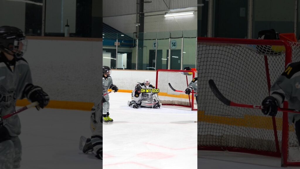 Mic’d Up Hockey Goalie: Action & Saves! 🏒 #Shorts #India #Hockey