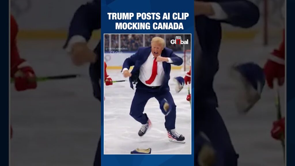 Trump Beats Canada As AI Hockey Fight Video Goes Viral After USA Gold Win