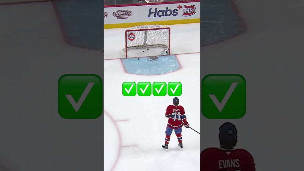 Jake Evans Precision Goal: Ice Hockey Skills 🎯 #Shorts #NHL