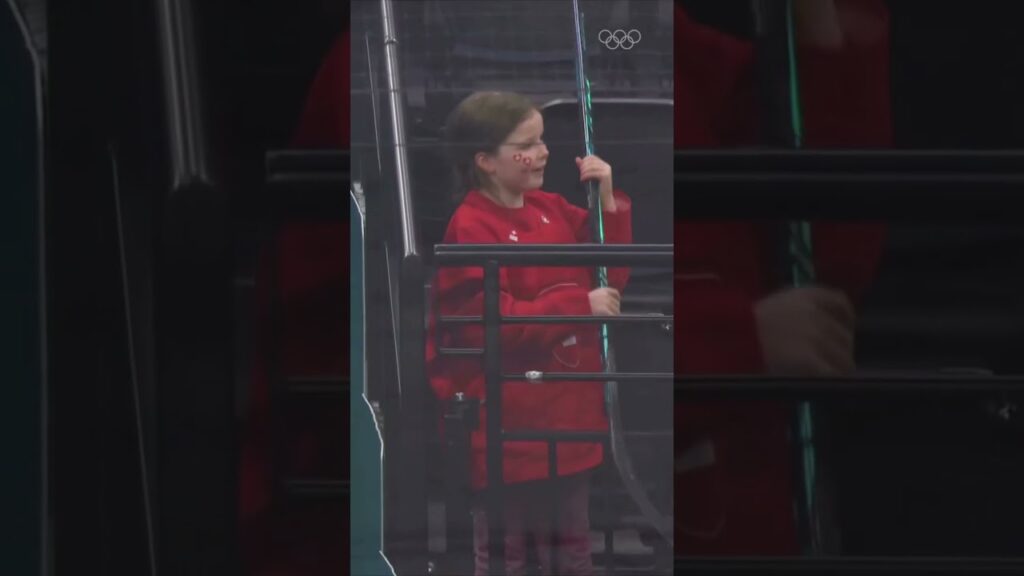 Wait for it! 😲 She wanted a high five but got a hockey stick instead! #MilanoCortina2026