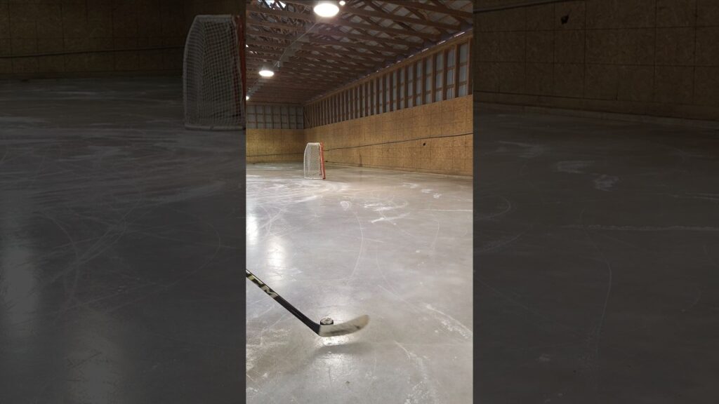 Incredible Hockey Trickshot: You Won't Believe This Angle! 🤯 #hockey #shorts
