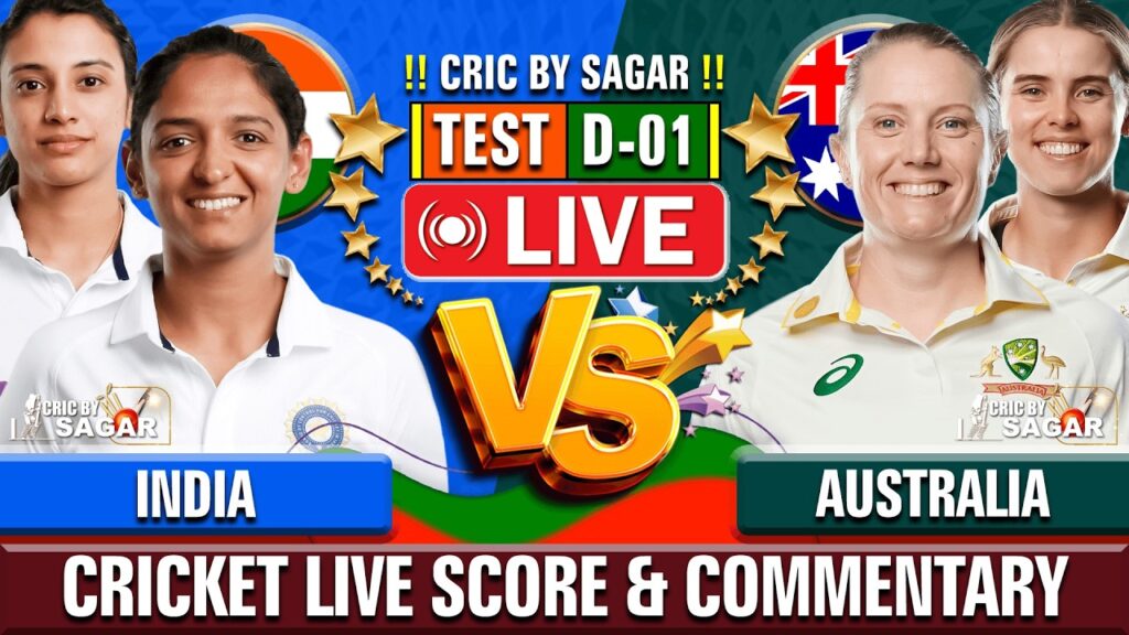 IND W vs AUS W Live Score: India vs Australia Women's Test Match Commentary & Updates