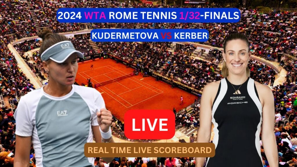 Veronika Kudermetova vs Angelique Kerber Live Score: WTA Rome Open 2024 Latest Match Updates