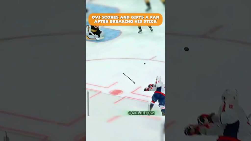 Alex Ovechkin Scores With a Broken Stick: Unstoppable Goal! #Hockey #Shorts