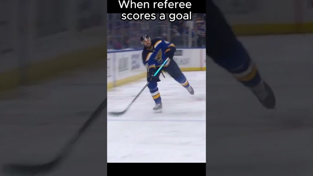 Shocking Moment: Referee Scores a Goal in NHL! 🏒🥅 #shorts #hockey #sports