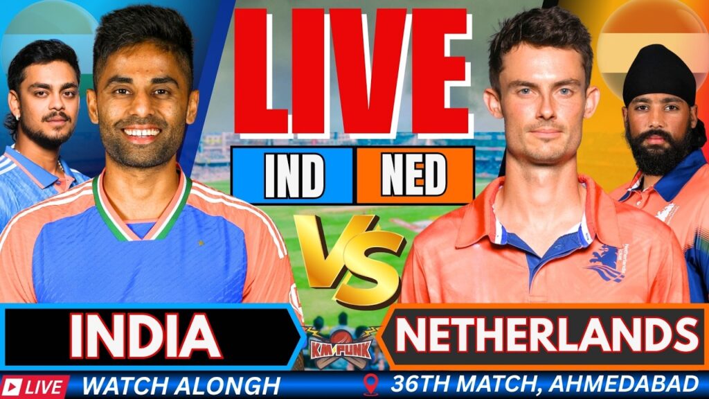 IND vs NED Live Score, T20 World Cup: India vs Netherlands Live Match Scorecard & Commentary Today