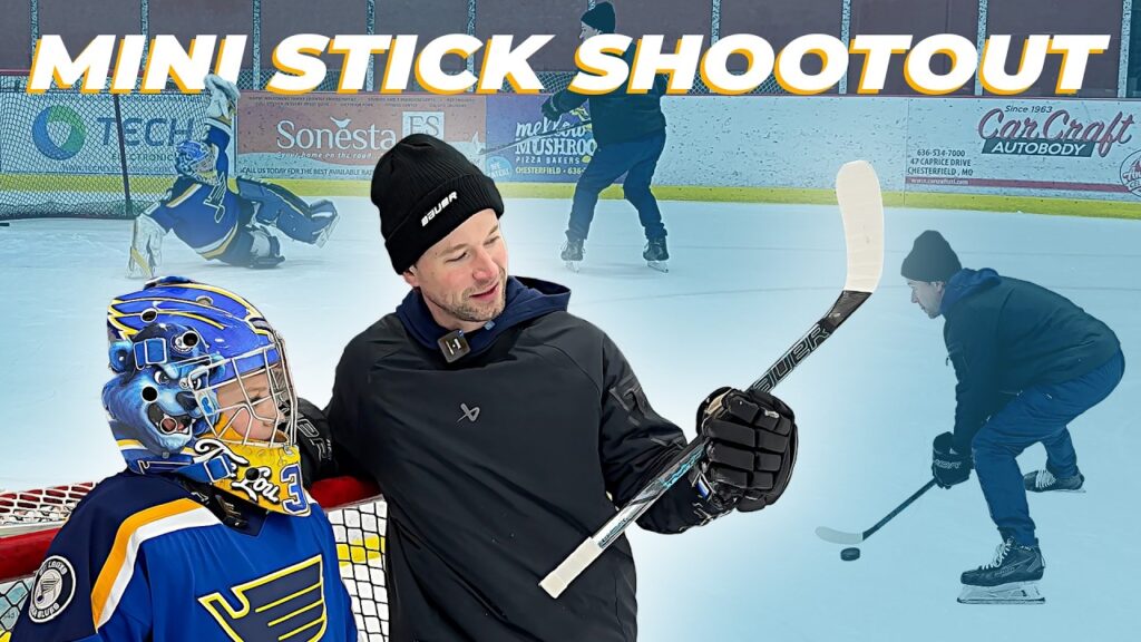 I Tried Scoring on a Kid Goalie Using a MINI HOCKEY STICK! 🏒😂