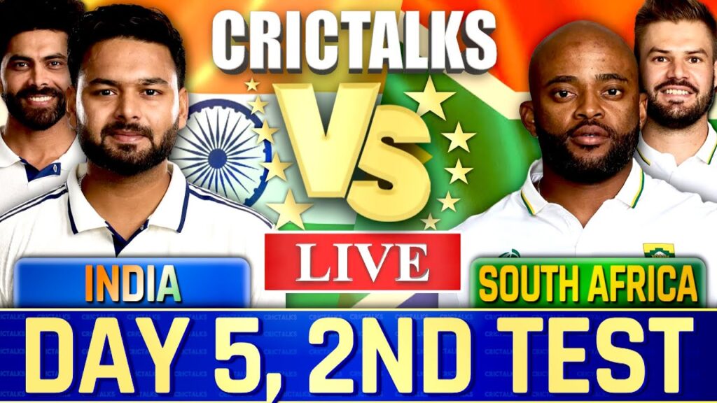IND vs SA Live Score: India vs South Africa 2nd Test, Day 5 Live Cricket Streaming & Commentary